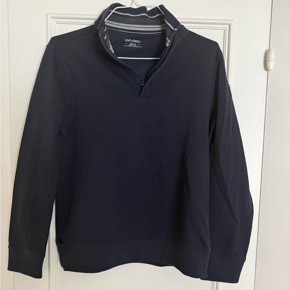 Navy Quarter-Zip Pullover - Untuckit men’s